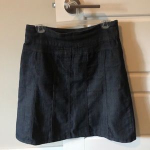 Soft denim knee length skirt